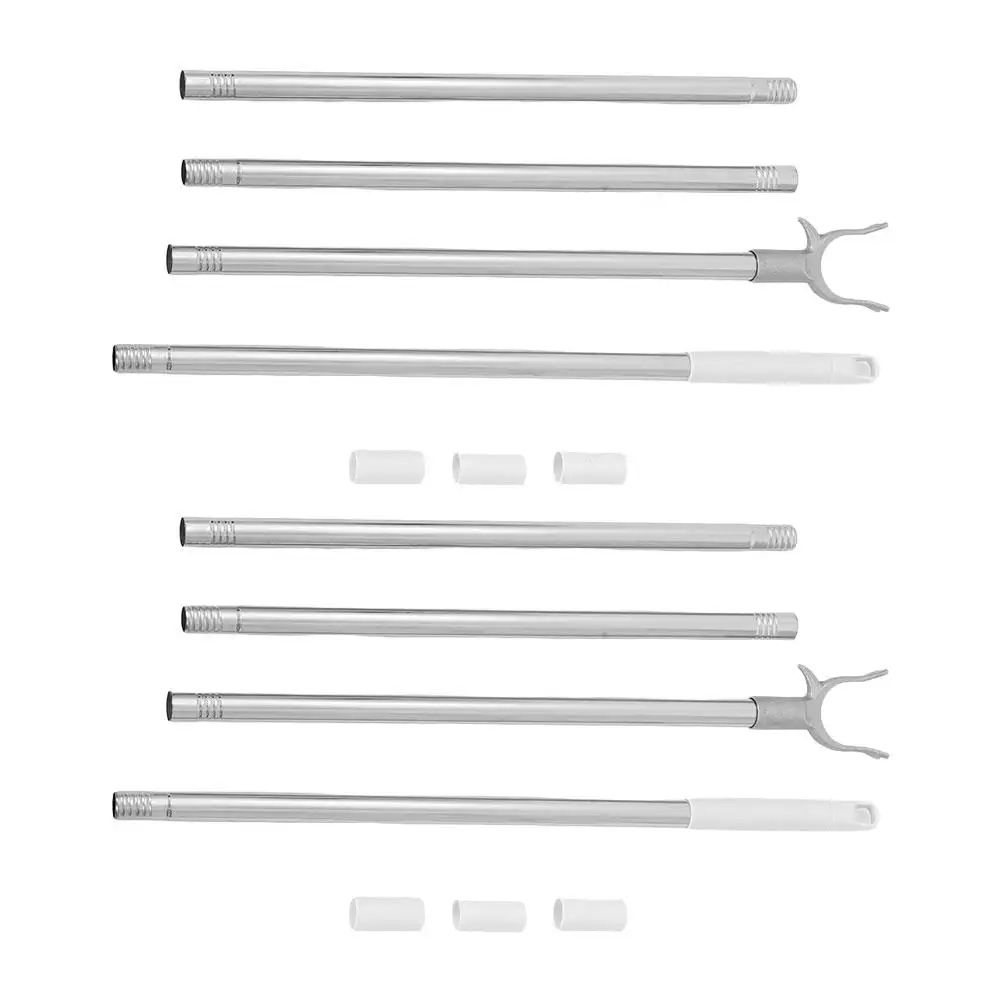 2 Pcs Clothes Rail Closet Rod Hook Pole Heavy Duty Closes High Reach Garment Clothesline Poles for Outdoors Household
2 Pcs Clothes Rail Closet Rod Hook Pole Heavy Duty Closes High Reach Garment Clothesline Poles for Outdoors Household