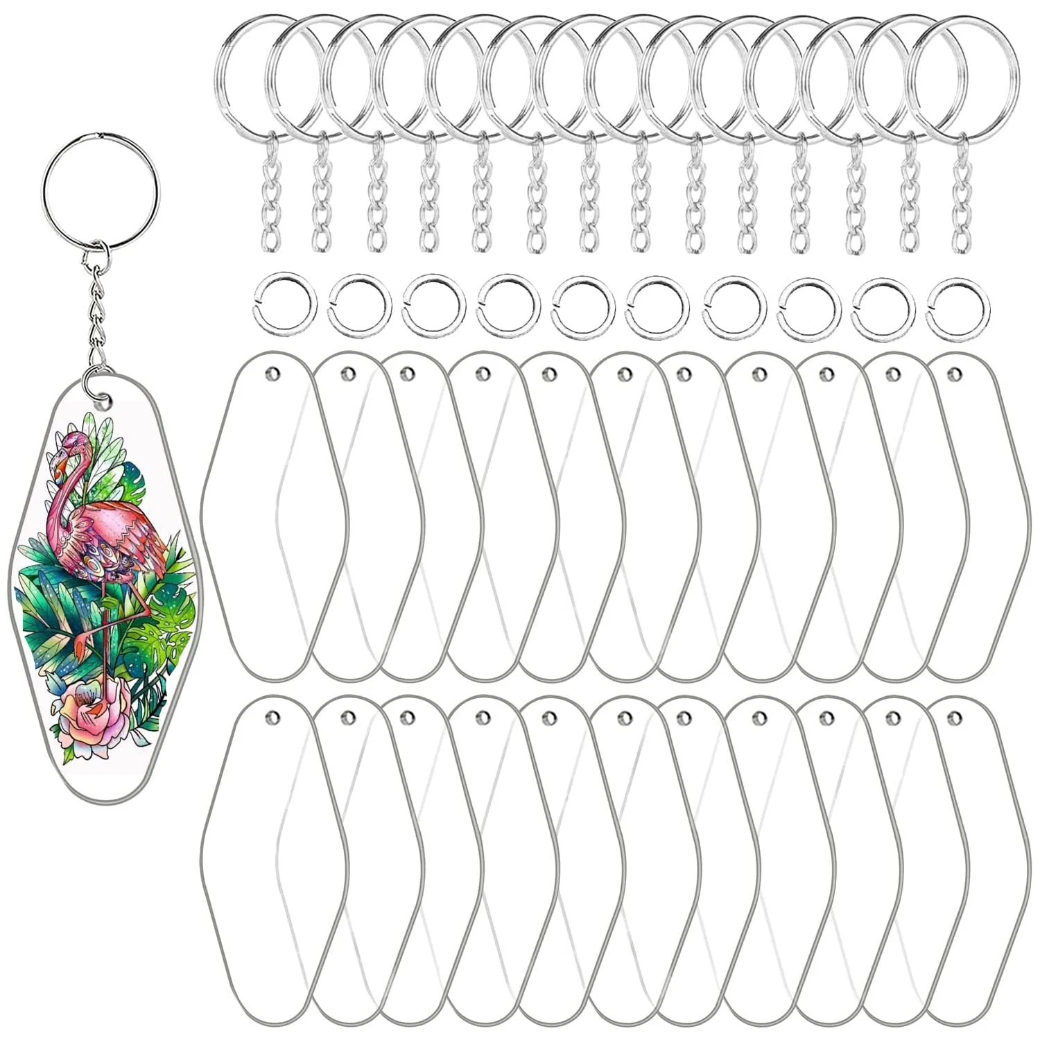90PCS Clear Blank Acrylic Hole Keychain Motel Shape Key Tag Key Ring Diamond Retro Painting Holiday Decoration
90PCS Clear Blank Acrylic Hole Keychain Motel Shape Key Tag Key Ring Diamond Retro Painting Holiday Decoration