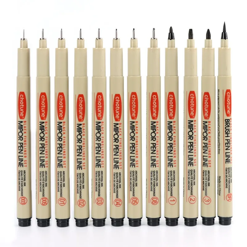 1Set Pigment Liner Micron Ink Marker Pen for Manga Draw Sketching Needle Pen Hook Line Art Stationery Set
1Set Pigment Liner Micron Ink Marker Pen for Manga Draw Sketching Needle Pen Hook Line Art Stationery Set