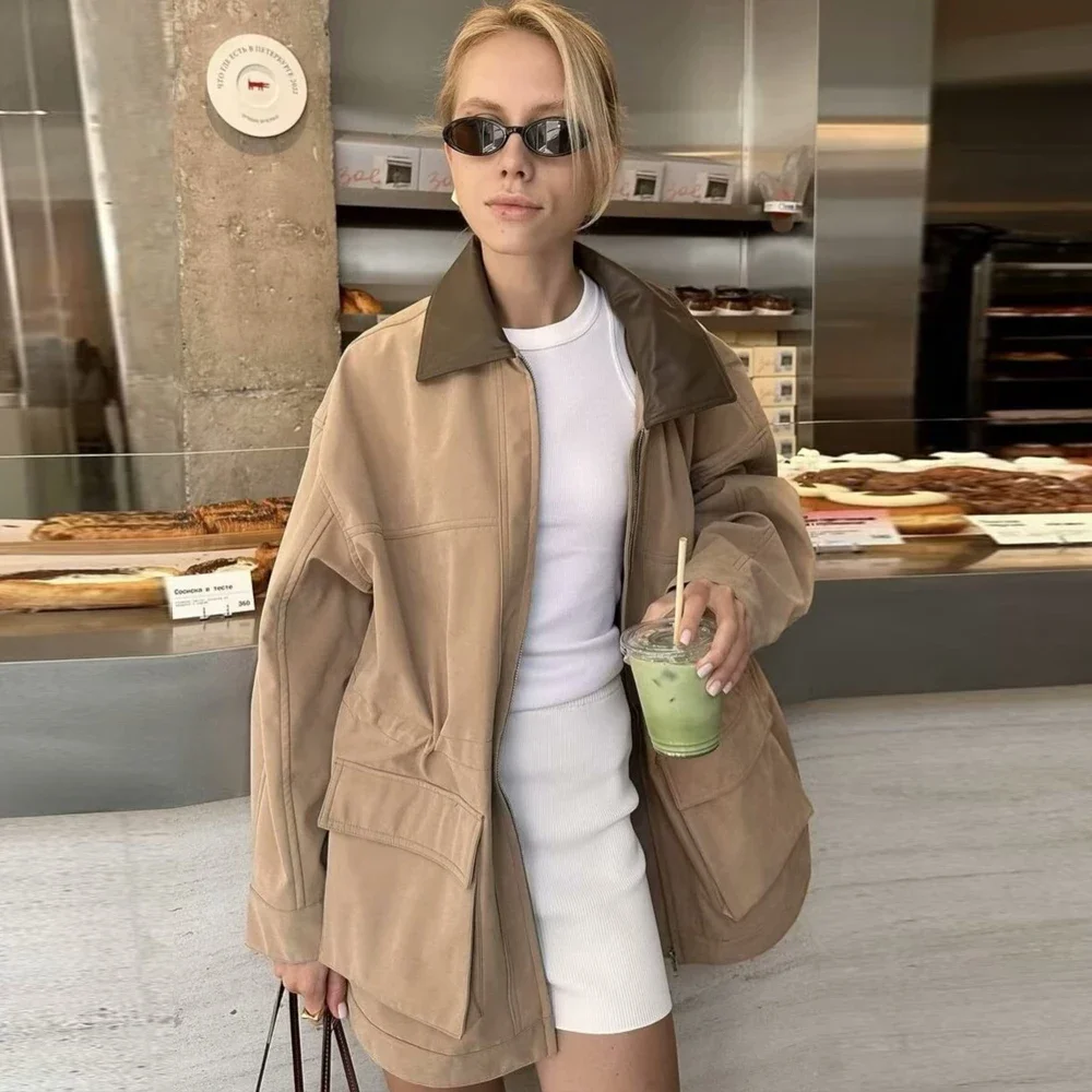 Autumn Drawstring Trench Jacket Women Warm Khaki Coats Jackets with Pocket Casual Office Lady Outwear 2025 New
Autumn Drawstring Trench Jacket Women Warm Khaki Coats Jackets with Pocket Casual Office Lady Outwear 2025 New