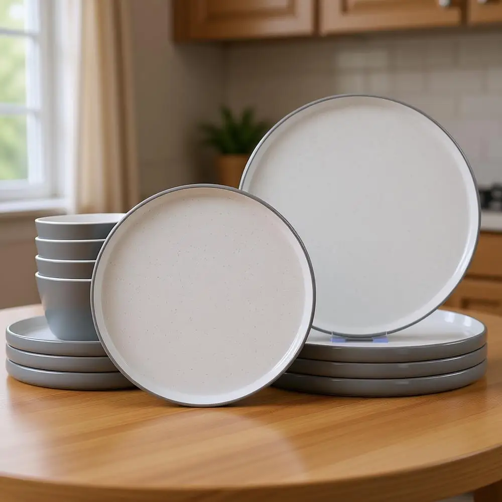 Набор посуды из меламина, 4 или 12 предметов: тарелки и миски с загнутыми краями, легкий, для кемпинга, можно мыть в посудомоечной машине, идеально подходит для
Набор посуды из меламина, 4 или 12 предметов: тарелки и миски с загнутыми краями, легкий, для кемпинга, можно мыть в посудомоечной машине, идеально подходит для