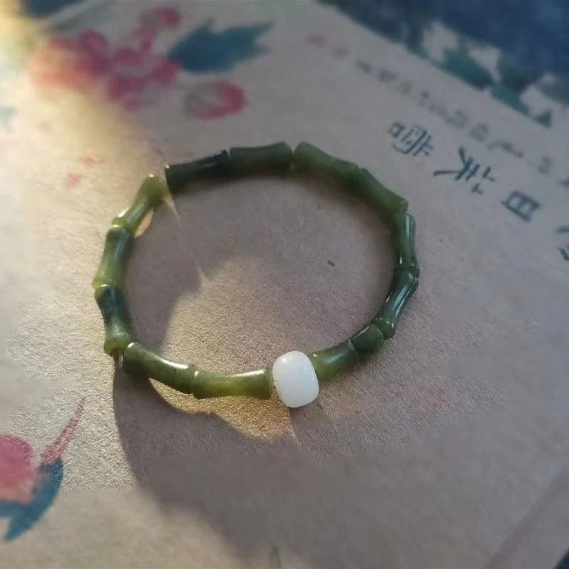 Gradually Rising Olive Jade Bamboo Joint Bracelets for Women Summer New Chinese Style Couples Beaded Retro Bracelets Gifts
Gradually Rising Olive Jade Bamboo Joint Bracelets for Women Summer New Chinese Style Couples Beaded Retro Bracelets Gifts
