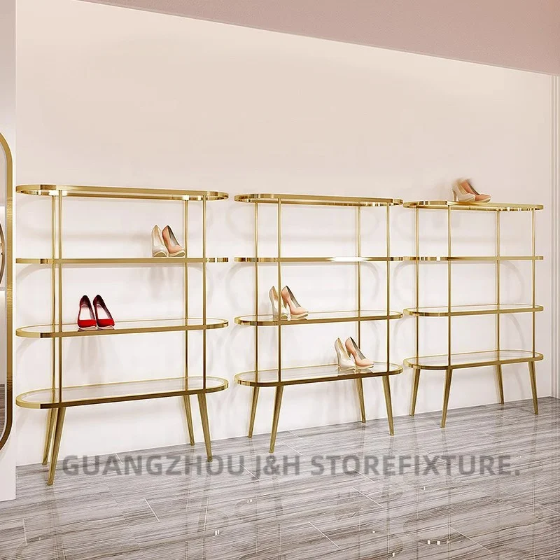 customized.Luxury high quality new design shoe display stand golden shoe racks shops bag shoe store display racks
customized.Luxury high quality new design shoe display stand golden shoe racks shops bag shoe store display racks