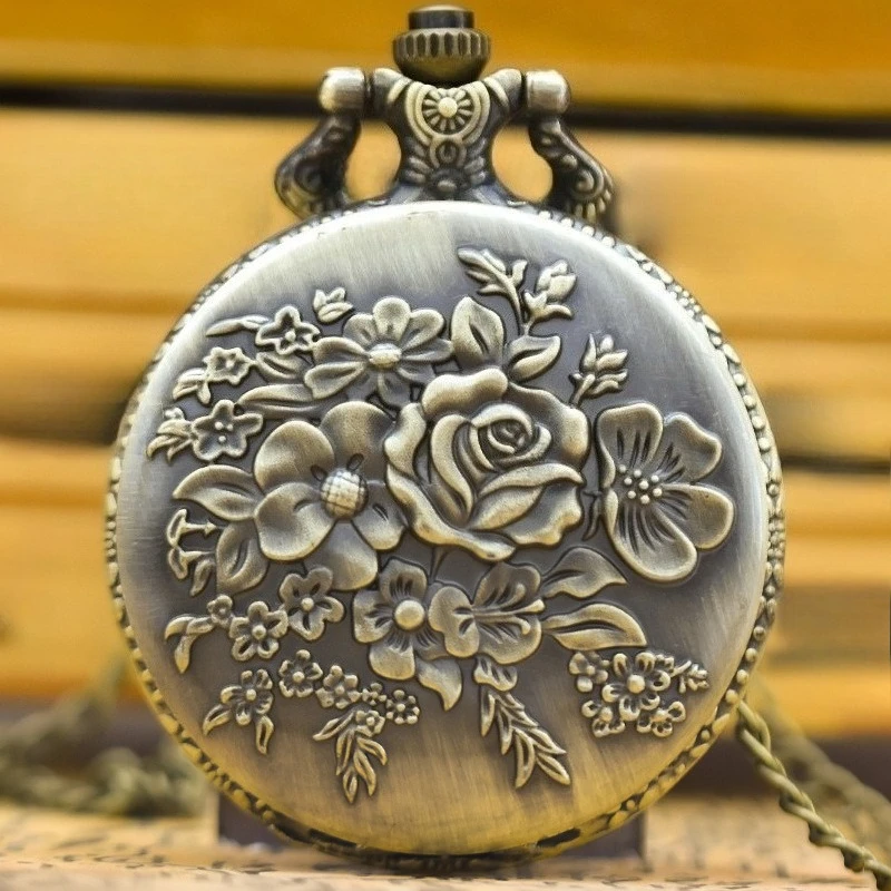 Anime Vintage Pocket Watch Men's and Women's Fashion Rose Pendant Necklace Quartz Pocket Watch Children's Holiday Gifts
Anime Vintage Pocket Watch Men's and Women's Fashion Rose Pendant Necklace Quartz Pocket Watch Children's Holiday Gifts