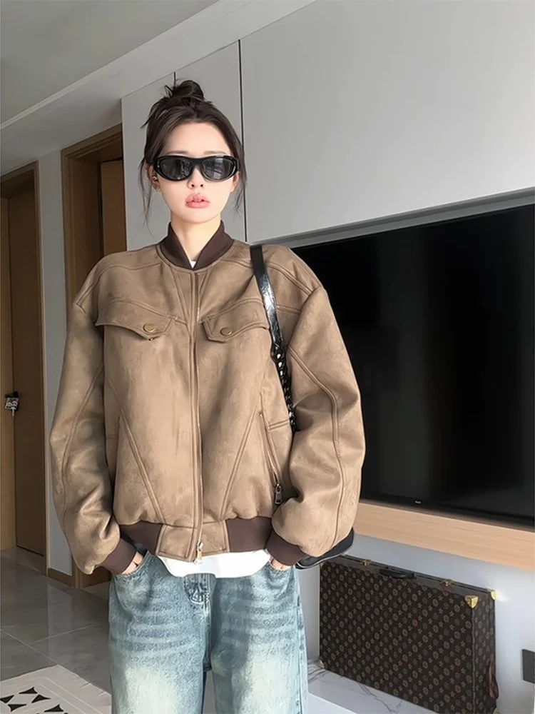 Brown ort Baseball Jaet Men's Spring Autumn Faion Brand High Street Cool Vintage Workwear Coat Loose Fit Button Decor
Brown ort Baseball Jaet Men's Spring Autumn Faion Brand High Street Cool Vintage Workwear Coat Loose Fit Button Decor