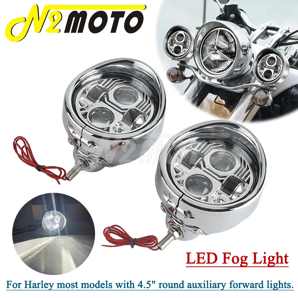 Motorcycle Front Auxiliary Lamp 12V 4.5" LED Spot Fog Lights For Harley Street Glide FLHX FLHXS Electra Glide Sportster Softail
Motorcycle Front Auxiliary Lamp 12V 4.5" LED Spot Fog Lights For Harley Street Glide FLHX FLHXS Electra Glide Sportster Softail