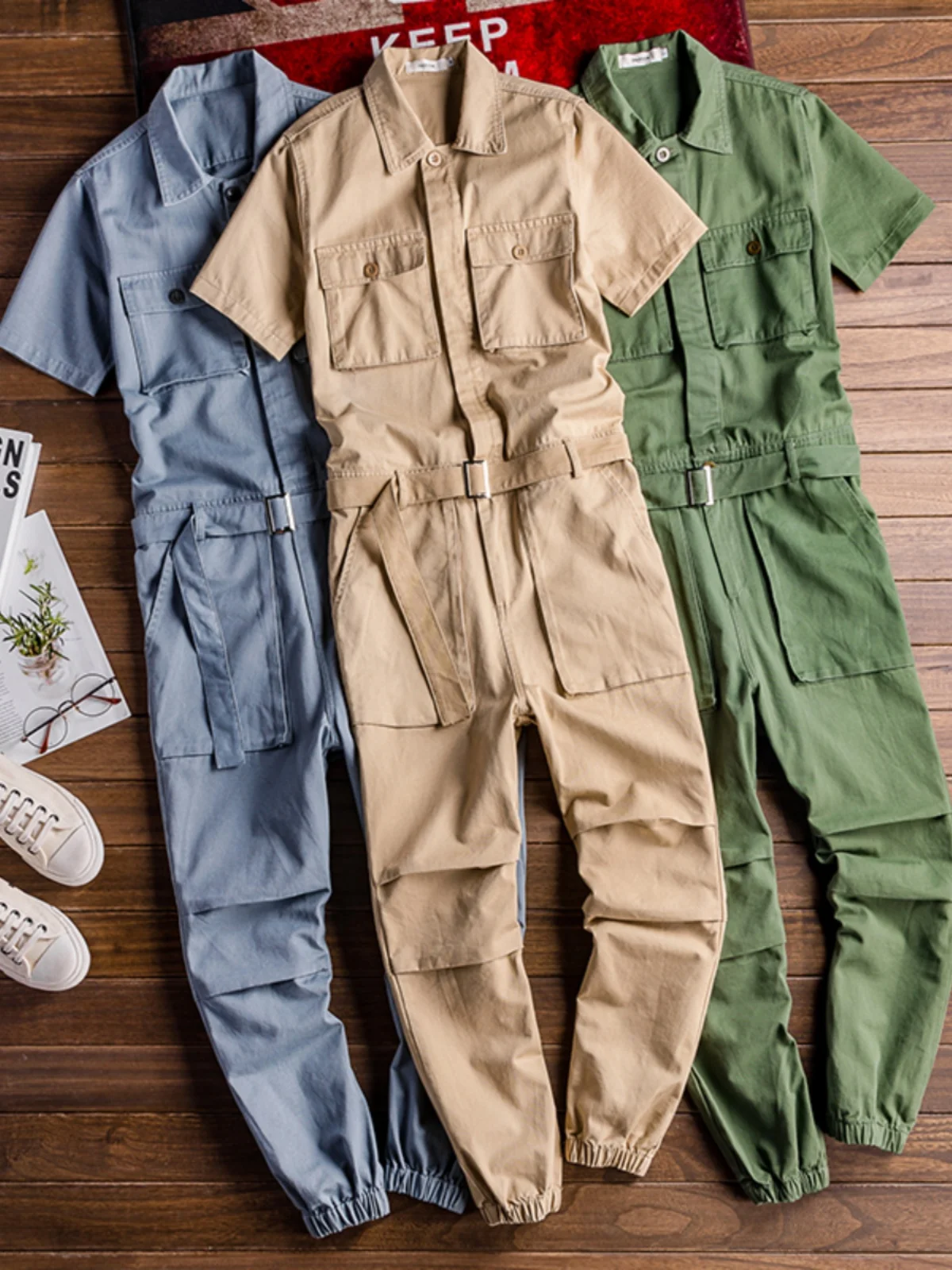 Summer Loose Casual orts Set for Men Youth Faion Workwear Performance Suit Youthful Vitali Sle Anti-Dirt Plain Color 
Summer Loose Casual orts Set for Men Youth Faion Workwear Performance Suit Youthful Vitali Sle Anti-Dirt Plain Color