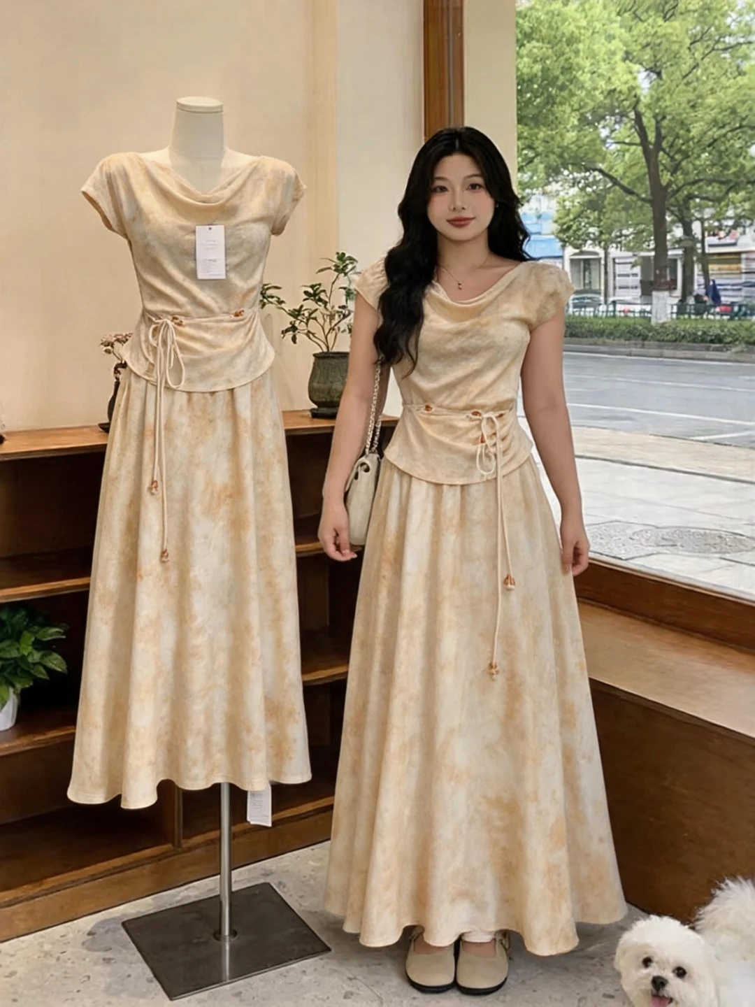 Slimming Effectiveness Large Size Tie Dye Half Body Skirt Set Women's Summer Anti Aging High End Vintage Two Piece Suit
Slimming Effectiveness Large Size Tie Dye Half Body Skirt Set Women's Summer Anti Aging High End Vintage Two Piece Suit