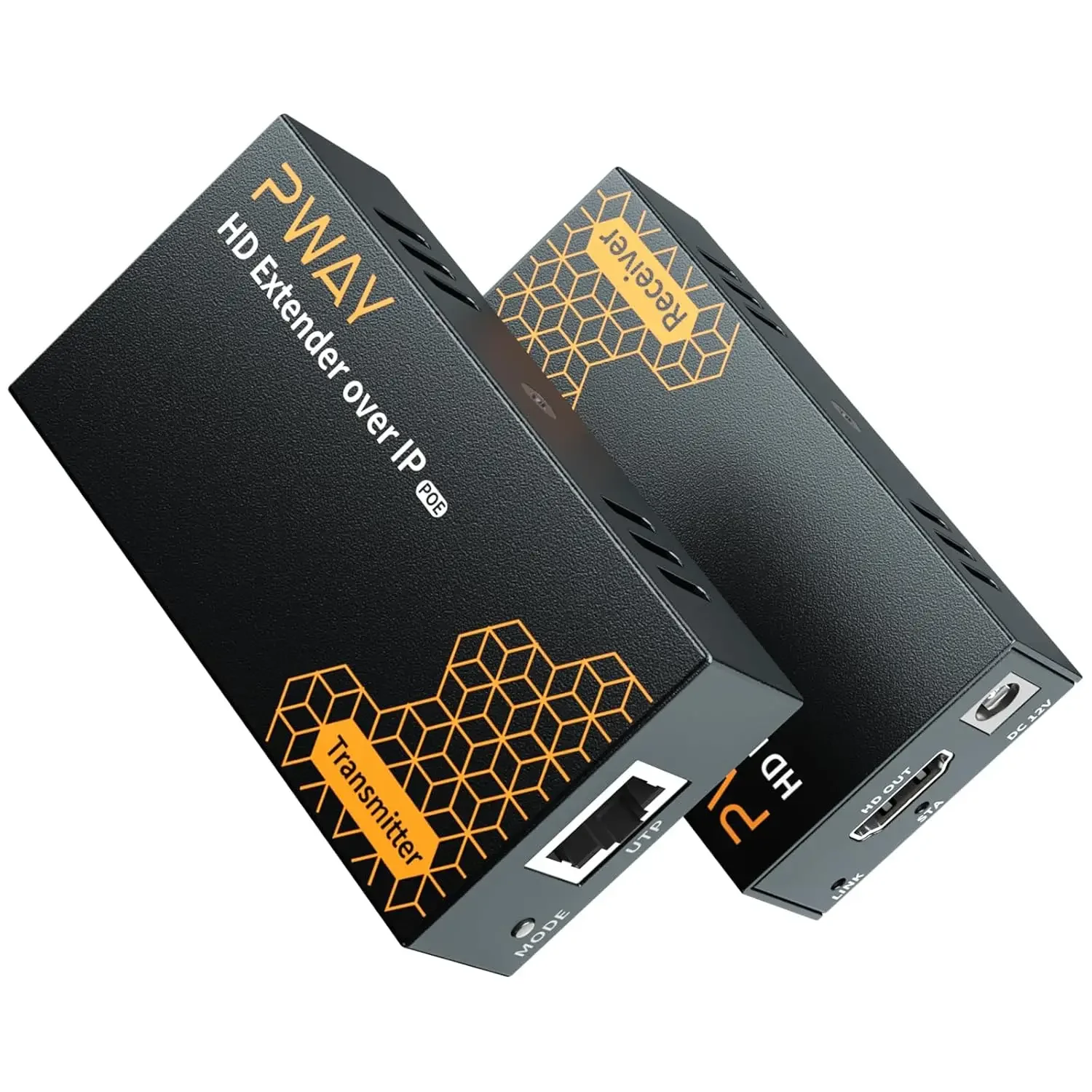 PWAY 400ft HDMI Extender Over Ethernet Cat5e/6 HDMI Over POE IP Kit One to Many via Switch No Delay 1080p Video Extender for TV
PWAY 400ft HDMI Extender Over Ethernet Cat5e/6 HDMI Over POE IP Kit One to Many via Switch No Delay 1080p Video Extender for TV