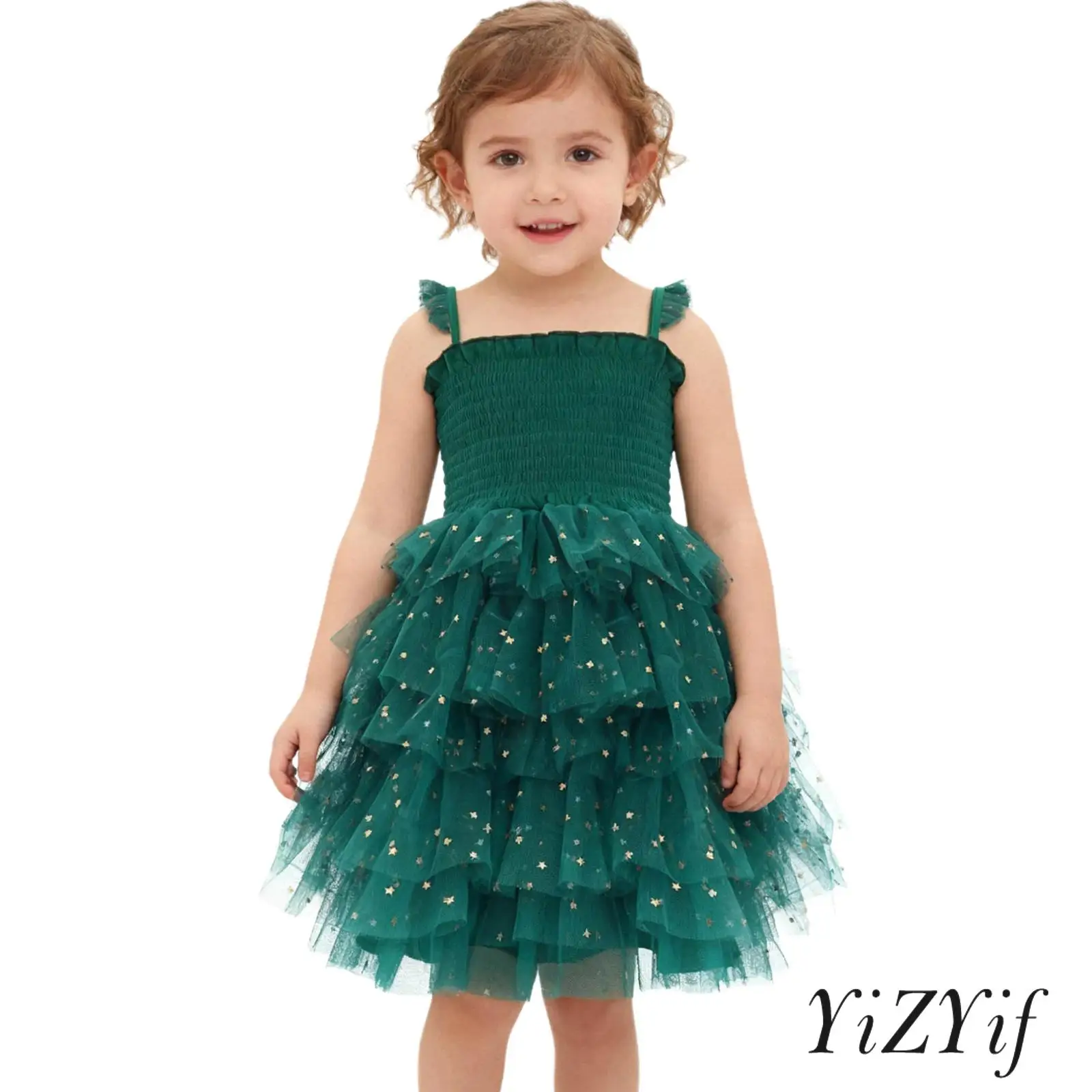 Baby Girl Christmas Tress Star Dress Shoulder Straps Ruffled Layered Tulle Star Print Tutu Dress for Birthday Halloween Parties
Baby Girl Christmas Tress Star Dress Shoulder Straps Ruffled Layered Tulle Star Print Tutu Dress for Birthday Halloween Parties