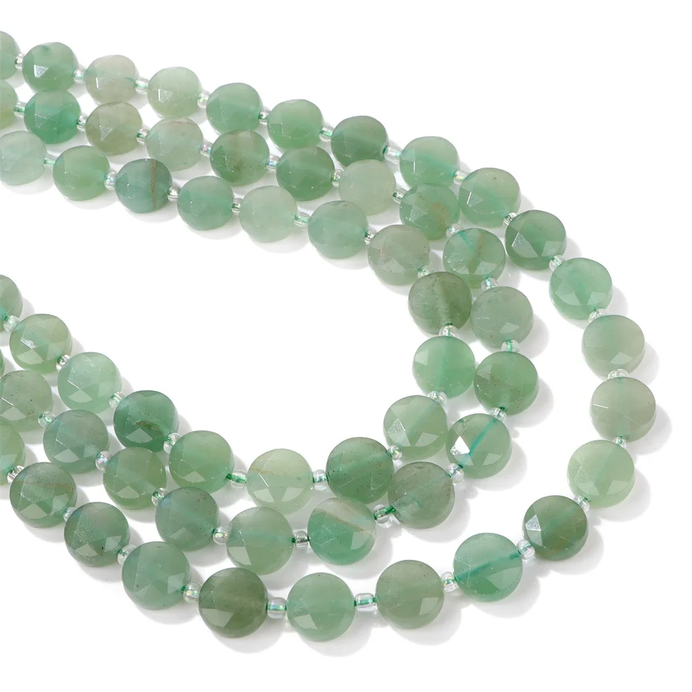 10MM Natural Green Aventurine Jades Stone Beads Faceted Coin Shape Flat Spacer Round Gem Beads For Jewelry Making
10MM Natural Green Aventurine Jades Stone Beads Faceted Coin Shape Flat Spacer Round Gem Beads For Jewelry Making