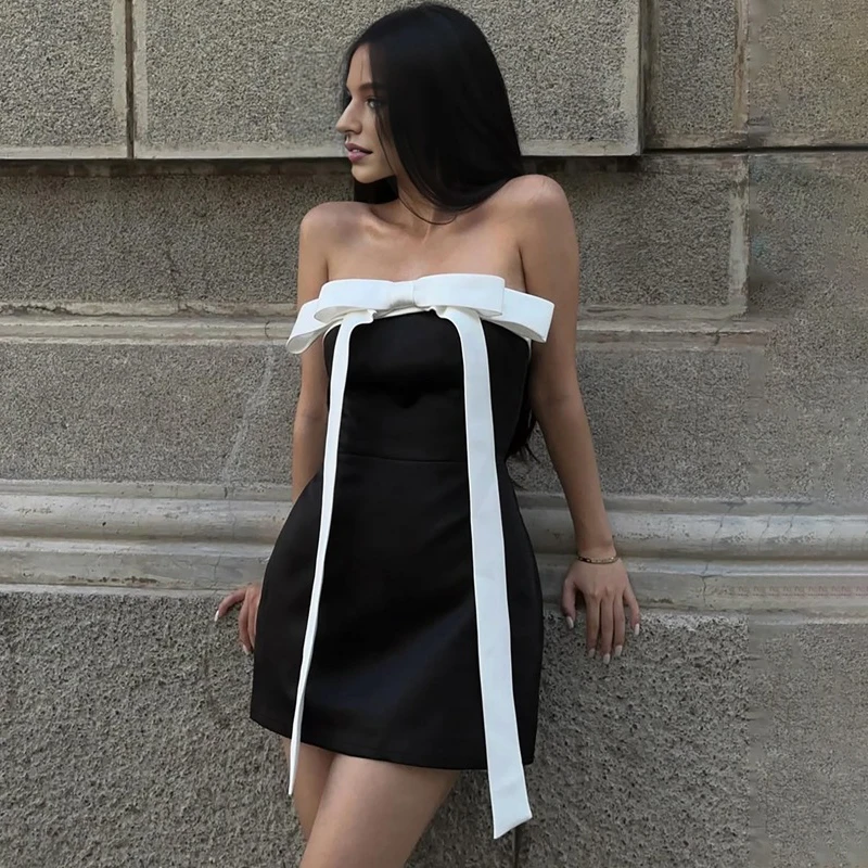 Tornova Fashion Contrast Bows Mini Dress Women's 2026 New Lace Up Strapless Sexy Dress High Waist Slim Hot Girl Party Dress
Tornova Fashion Contrast Bows Mini Dress Women's 2026 New Lace Up Strapless Sexy Dress High Waist Slim Hot Girl Party Dress