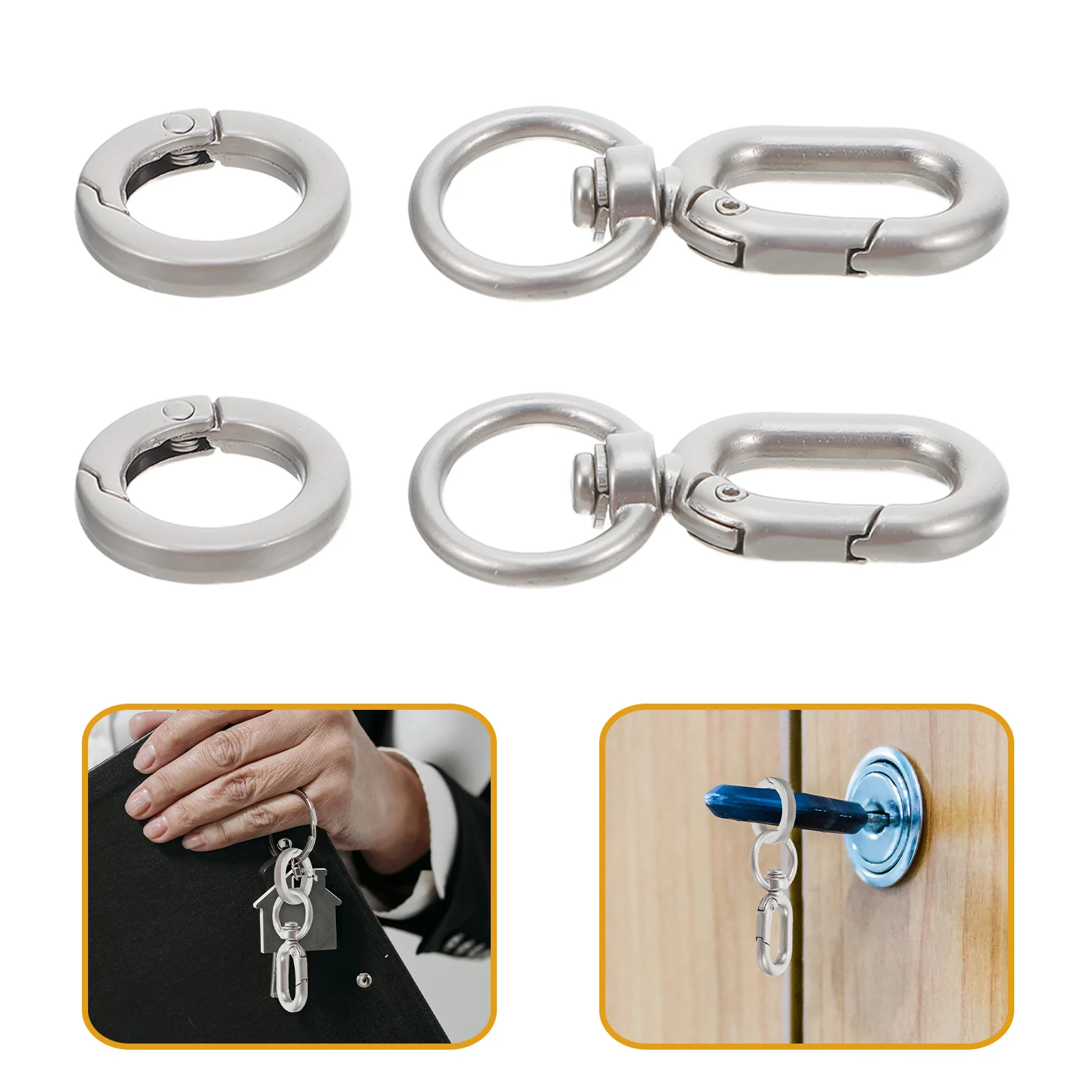 5 set Double Opening Swivel Clasp: 360 Degree Rotating Metal Spring Snap Hook Keyring For Lanyards Keys Outdoor Travel Diy
5 set Double Opening Swivel Clasp: 360 Degree Rotating Metal Spring Snap Hook Keyring For Lanyards Keys Outdoor Travel Diy