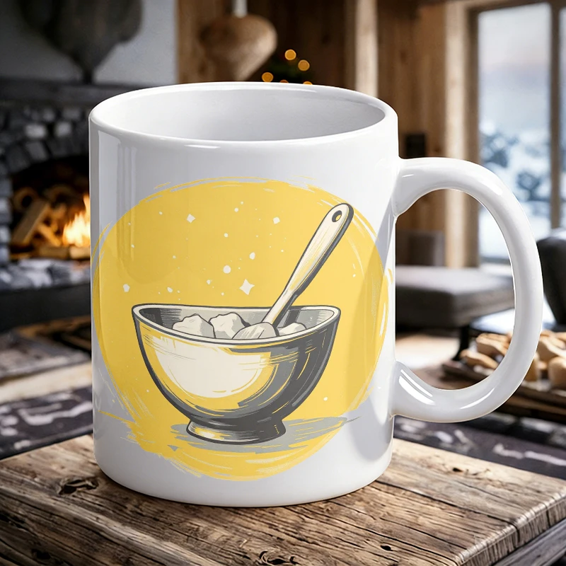 Vintage-Inspired Spooned Dessert Bowl Print Mother's Day printed Mug
Vintage-Inspired Spooned Dessert Bowl Print Mother's Day printed Mug