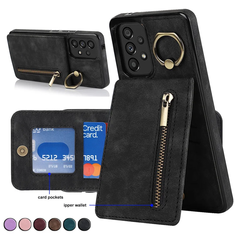 Ring Leather Zipper Wallet Card Phone Case For Samsung Galaxy A54 A14 A53 A33 A13 A52 A32 A12 A71 A51 Purse Flip Stand Cover Bag
Ring Leather Zipper Wallet Card Phone Case For Samsung Galaxy A54 A14 A53 A33 A13 A52 A32 A12 A71 A51 Purse Flip Stand Cover Bag