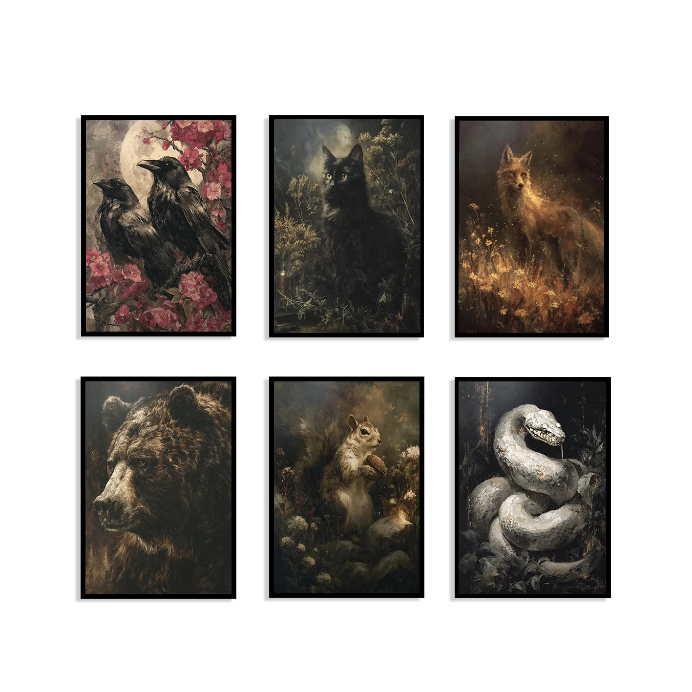 Forest Fox and Snake Print Fantasy Dark Academia Style Animal Poster Modern Art Print Canvas Wall Art Home Interior Decor
Forest Fox and Snake Print Fantasy Dark Academia Style Animal Poster Modern Art Print Canvas Wall Art Home Interior Decor