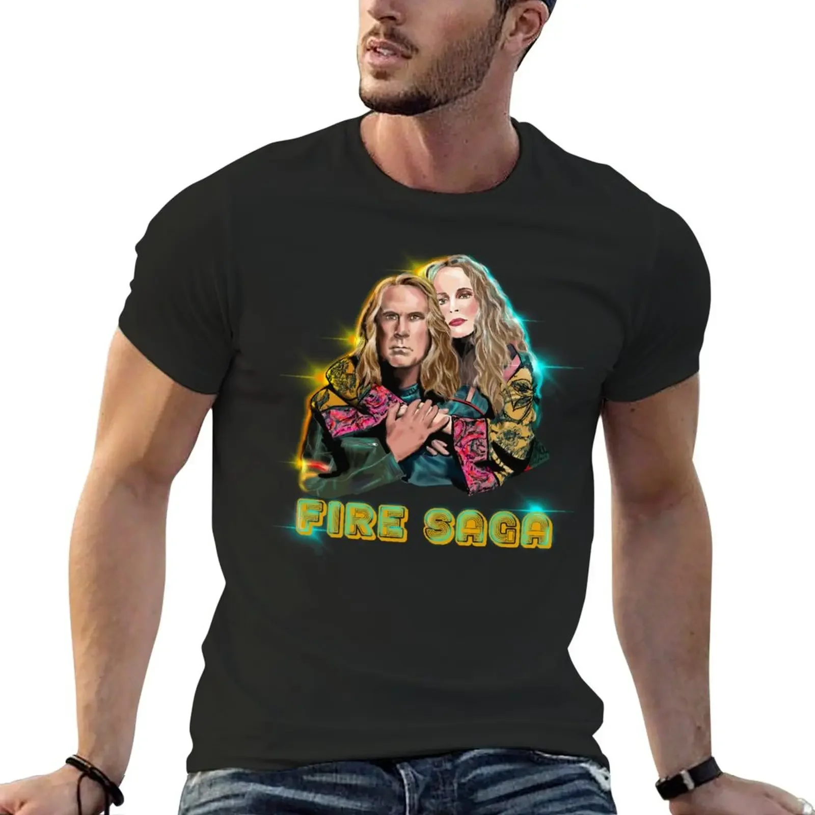 Eurovision Iceland Fire Saga Lars and Sigrit ferrell T-Shirt hippie clothes blacks Blouse vintage designer t shirt men
Eurovision Iceland Fire Saga Lars and Sigrit ferrell T-Shirt hippie clothes blacks Blouse vintage designer t shirt men