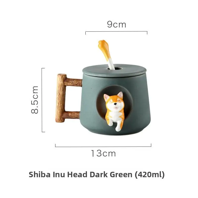 Ceramic Creative Distinctive Cute Mug with Lid and Spoon Household Couple Men's and Women's Coffee Water Cup Chai Dog Cup
Ceramic Creative Distinctive Cute Mug with Lid and Spoon Household Couple Men's and Women's Coffee Water Cup Chai Dog Cup