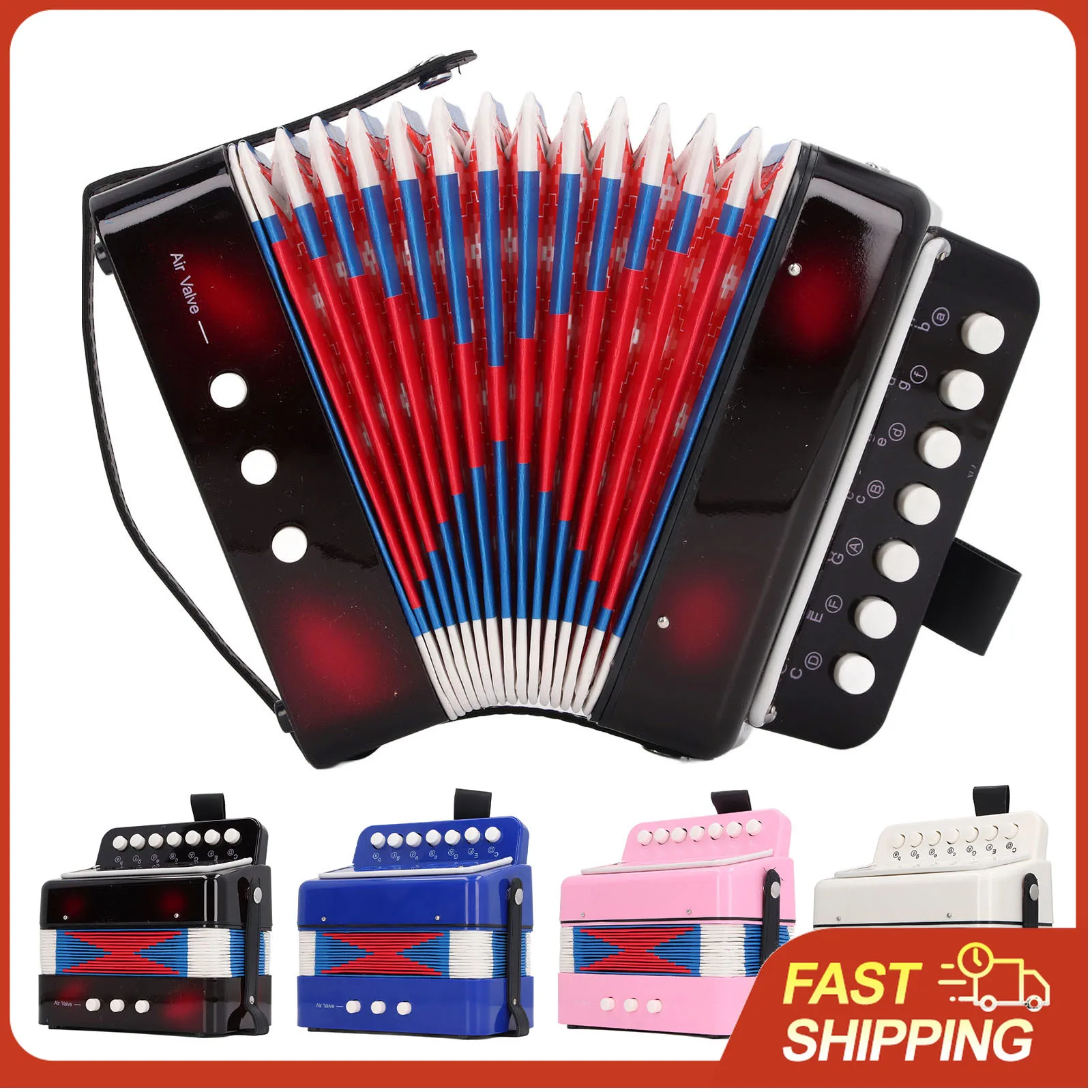 Аккордеон для начинающих, 7 клавиш, 2 баса, обучающий, компактный, с пряжкой для ремня, для занятий
Аккордеон для начинающих, 7 клавиш, 2 баса, обучающий, компактный, с пряжкой для ремня, для занятий