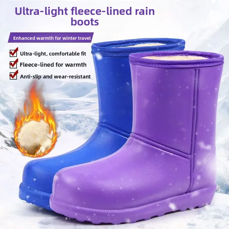 Thickened Foam Winter Boots Women's Waterproof Cotton Boots High Waist Winter Rain Shoes Fleece Lined Work Rain Cotton Shoes
Thickened Foam Winter Boots Women's Waterproof Cotton Boots High Waist Winter Rain Shoes Fleece Lined Work Rain Cotton Shoes
