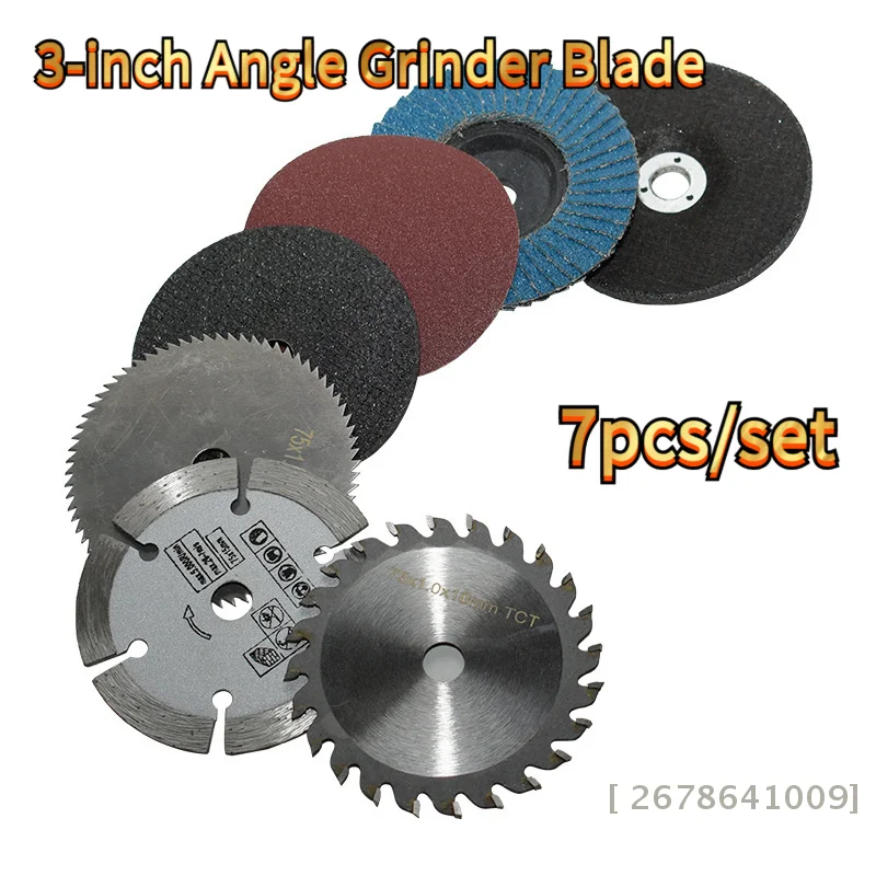 7 шт., 3-дюймовая угловая шлифовальная машина, набор отрезных дисков - 75 мм, пильное полотно, ультратонкий мини-шлифовальный круг для плитки, дерева и металла премиум-класса
7 шт., 3-дюймовая угловая шлифовальная машина, набор отрезных дисков - 75 мм, пильное полотно, ультратонкий мини-шлифовальный круг для плитки, дерева и металла премиум-класса