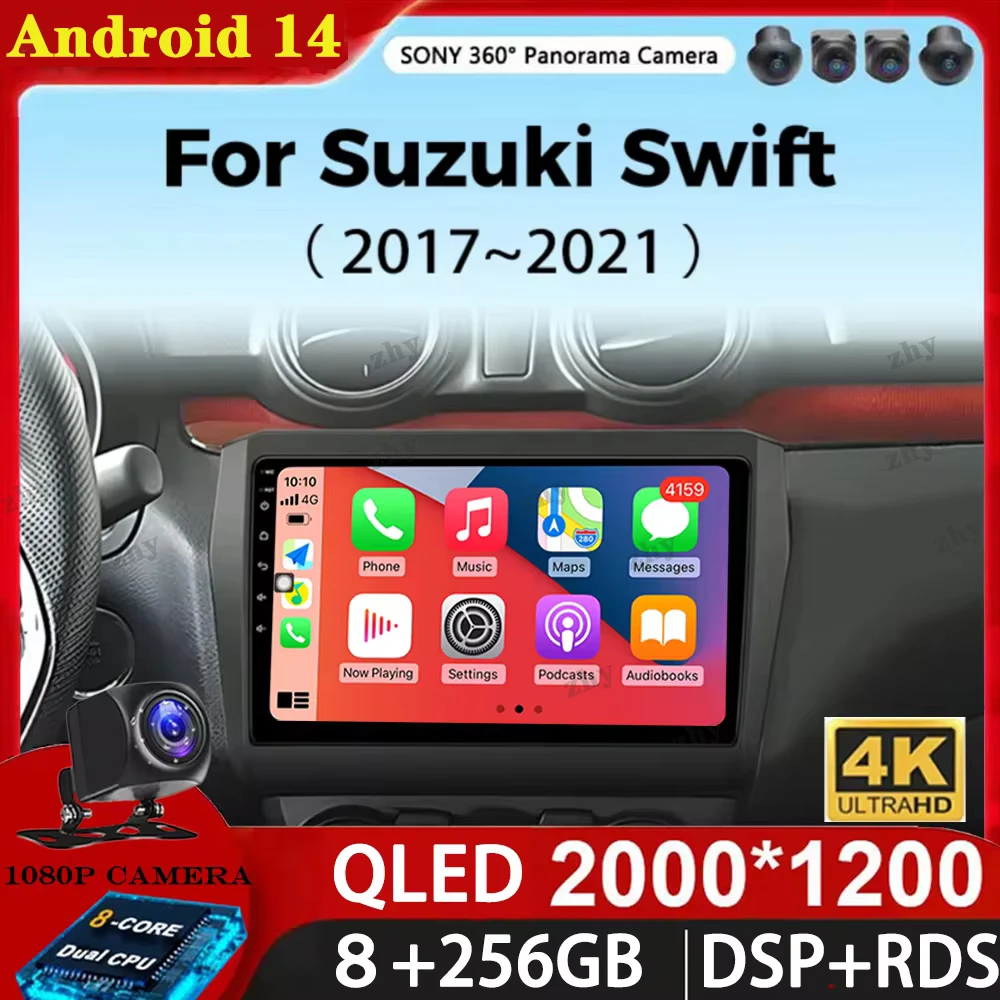 Android 14 For Suzuki Swift 5 2016 - 2021 Car Radio Head Unit Auto BT Stereo Multimedia Video Monitor GPS Navigation WIFI 4G DSP
Android 14 For Suzuki Swift 5 2016 - 2021 Car Radio Head Unit Auto BT Stereo Multimedia Video Monitor GPS Navigation WIFI 4G DSP