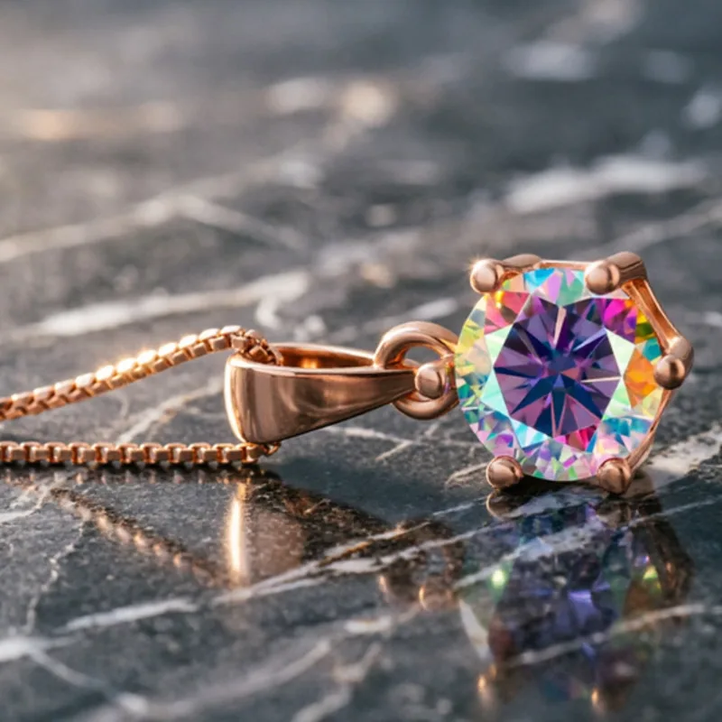 Jellystory Round 1ct Moissanite Solitaire Pendant S925 Sterling Silver Necklace Stunning Diamond Look Bridal Gift for Women
Jellystory Round 1ct Moissanite Solitaire Pendant S925 Sterling Silver Necklace Stunning Diamond Look Bridal Gift for Women