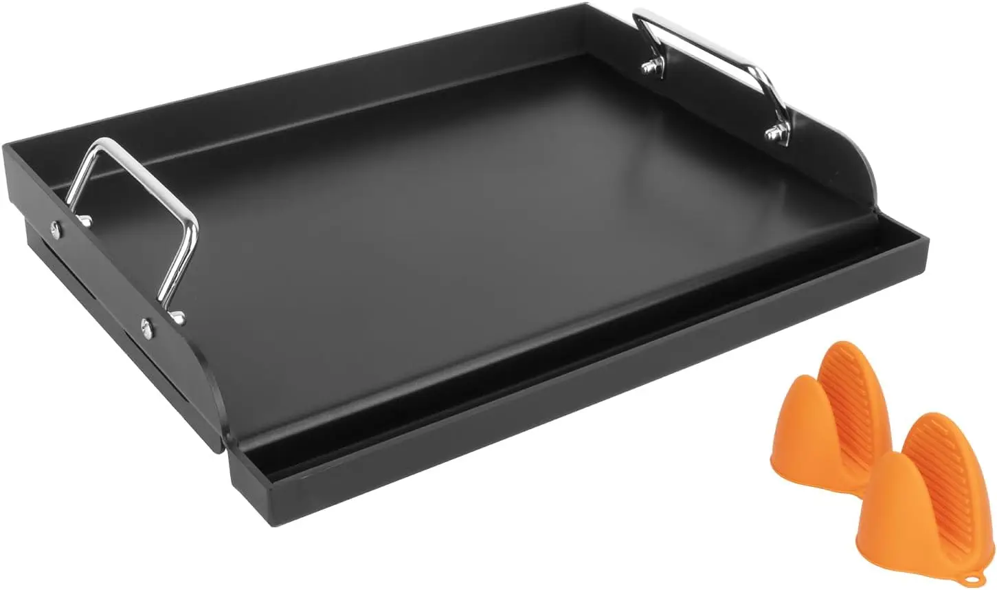 Universal Nonstick Griddle for Gas Grill, 17x13 inch Flat Top Plate for Outdoor Cooking
Universal Nonstick Griddle for Gas Grill, 17x13 inch Flat Top Plate for Outdoor Cooking