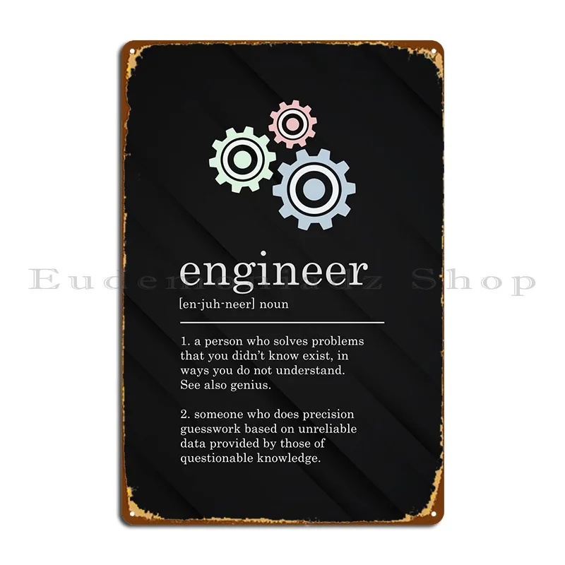 Funny Engineer Definition Metal Sign Designing Designing Garage Garage Vintage Tin Sign Poster
Funny Engineer Definition Metal Sign Designing Designing Garage Garage Vintage Tin Sign Poster