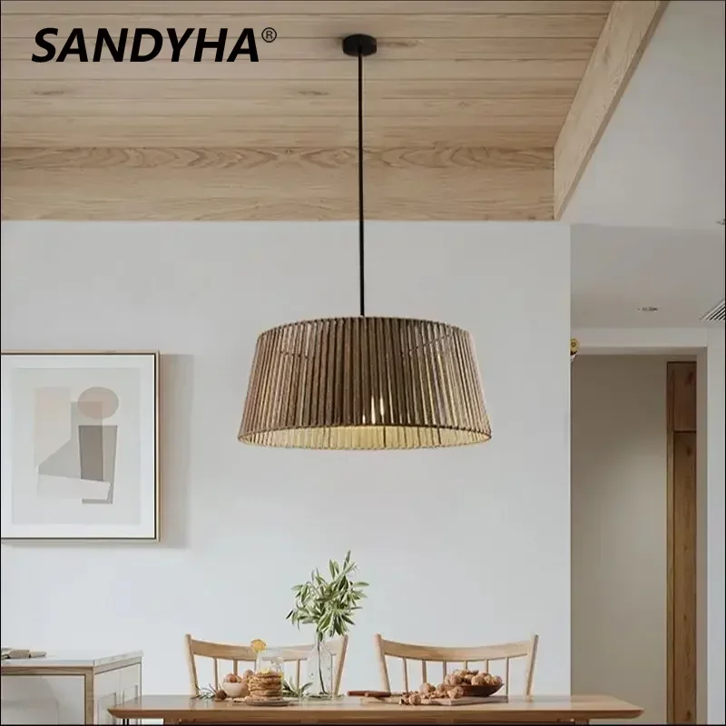 Скандинавская люстра SANDYHA, плетеные подвесные светильники, дизайнерское украшение для гостиной, спальни, домашние светодиодные лампы, освещение для обеденного стола
Скандинавская люстра SANDYHA, плетеные подвесные светильники, дизайнерское украшение для гостиной, спальни, домашние светодиодные лампы, освещение для обеденного стола