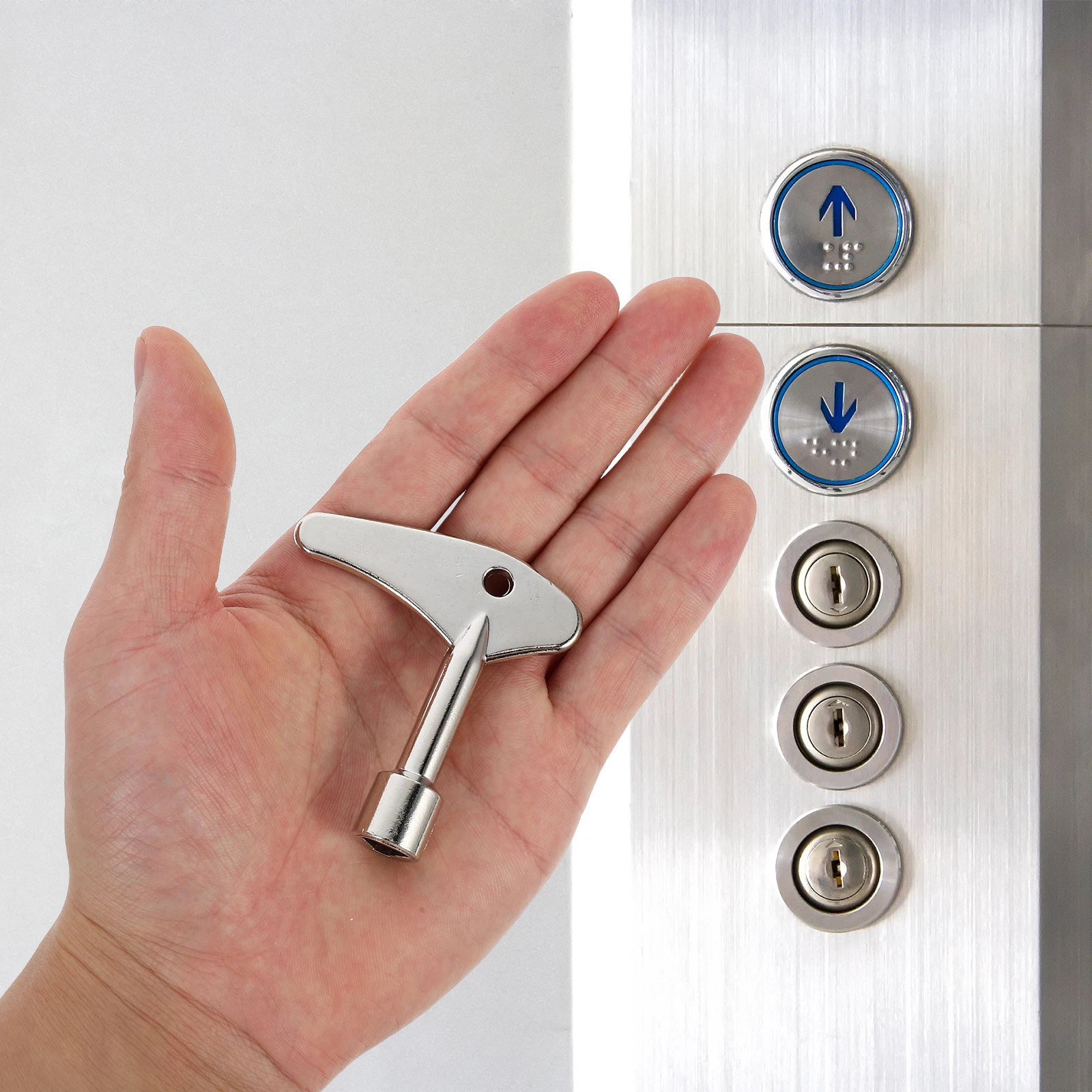 Elevator Triangle Key Silver Stainless Steel Heavy Duty Universal Compatibility Durable Quick Access Emergency Firefighters
Elevator Triangle Key Silver Stainless Steel Heavy Duty Universal Compatibility Durable Quick Access Emergency Firefighters