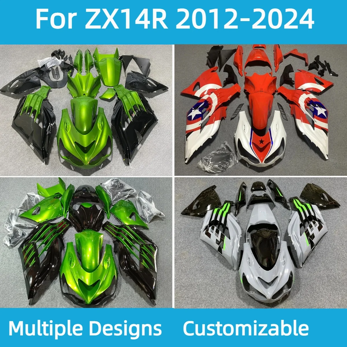 Body Parts Fairings ZX 14R 2021-2022 Motorcycle Fairing Bodywork Cowl Kit for Kawasaki ZX14R 12-22
Body Parts Fairings ZX 14R 2021-2022 Motorcycle Fairing Bodywork Cowl Kit for Kawasaki ZX14R 12-22