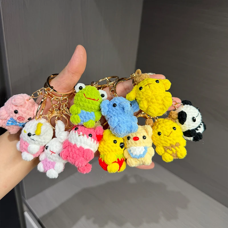 1pc Finished Mini Knitted Animal Keychains Gift Crochet Pig Bear Bee Keyring Pendants Handbag Decor Women Girl Jewelry Gifts
1pc Finished Mini Knitted Animal Keychains Gift Crochet Pig Bear Bee Keyring Pendants Handbag Decor Women Girl Jewelry Gifts