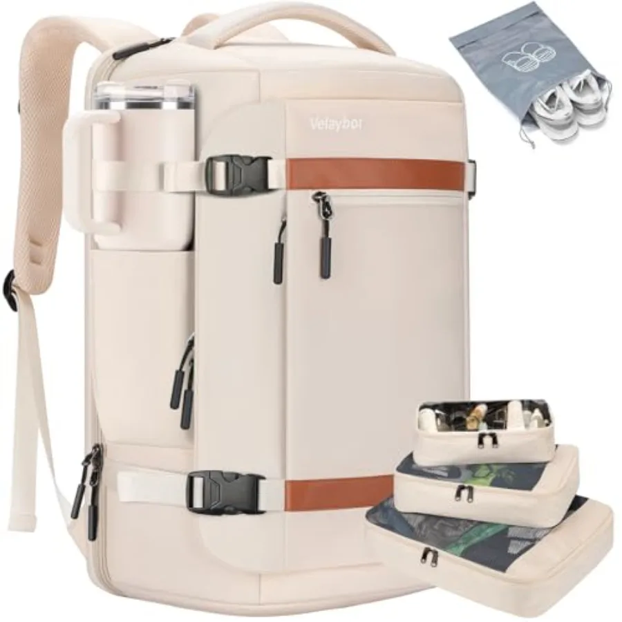 42L Travel Backpack with 4 Packing Cubes, TSA Friendly Flight Approved Carry-On Bag, Water-Resistant Business Backpack for Men
42L Travel Backpack with 4 Packing Cubes, TSA Friendly Flight Approved Carry-On Bag, Water-Resistant Business Backpack for Men
