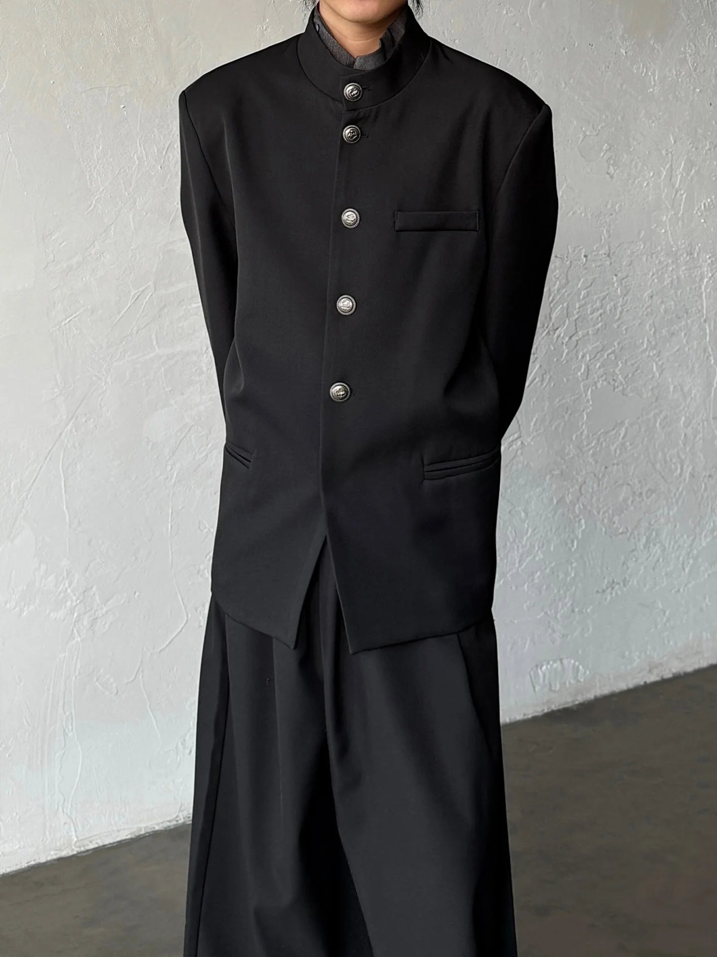 PCGO14GSL Chinese Style Stand Collar Padded Shoulder Suit Zhongshan Suit Men Women Casual Fashion Long Sleeve Regular Length
PCGO14GSL Chinese Style Stand Collar Padded Shoulder Suit Zhongshan Suit Men Women Casual Fashion Long Sleeve Regular Length
