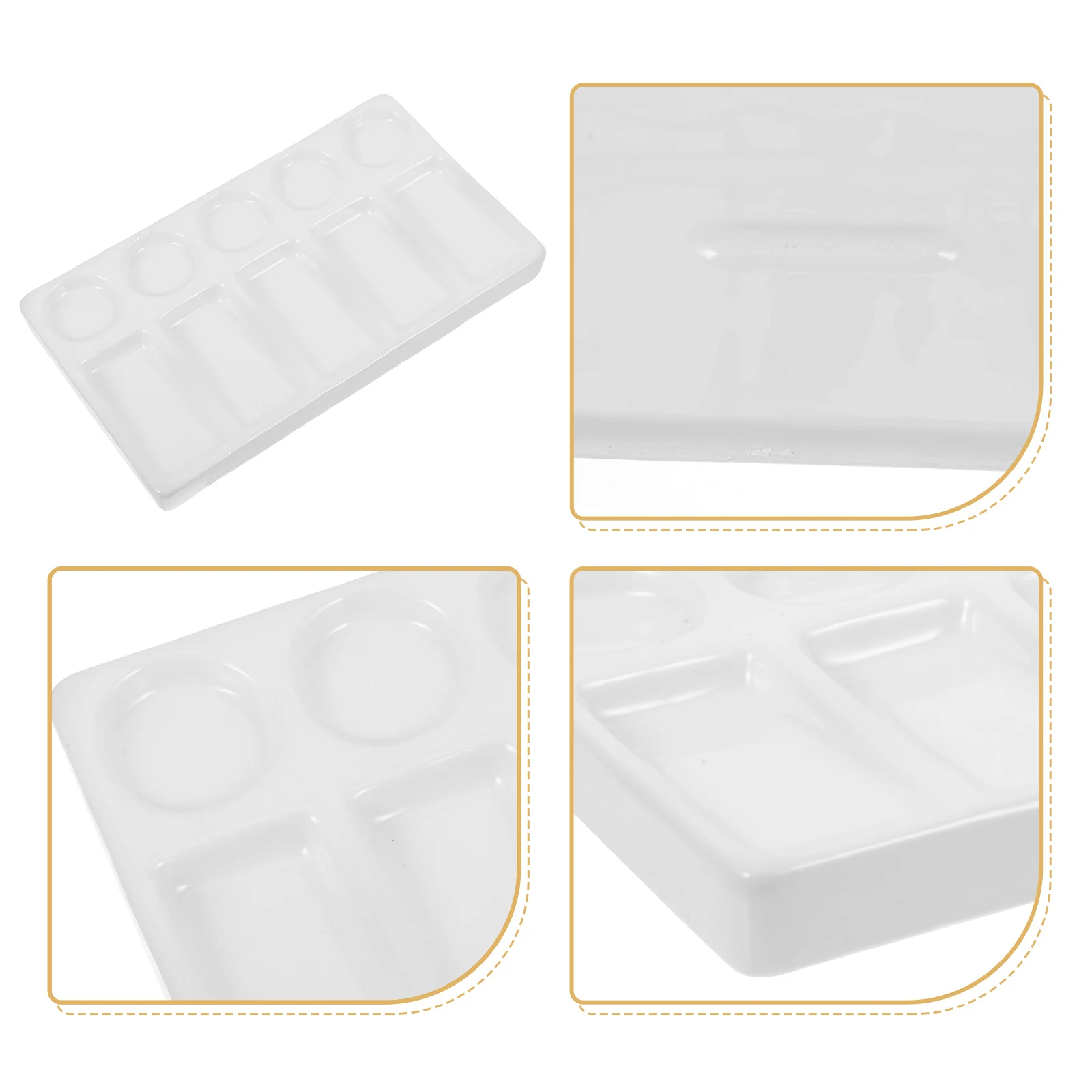 Rectangular Plastic Palette 10 Wells White Surface Easy Clean Porcelain Style Watercolor Gouache Acrylic Oil Paint Mixing Tray
Rectangular Plastic Palette 10 Wells White Surface Easy Clean Porcelain Style Watercolor Gouache Acrylic Oil Paint Mixing Tray