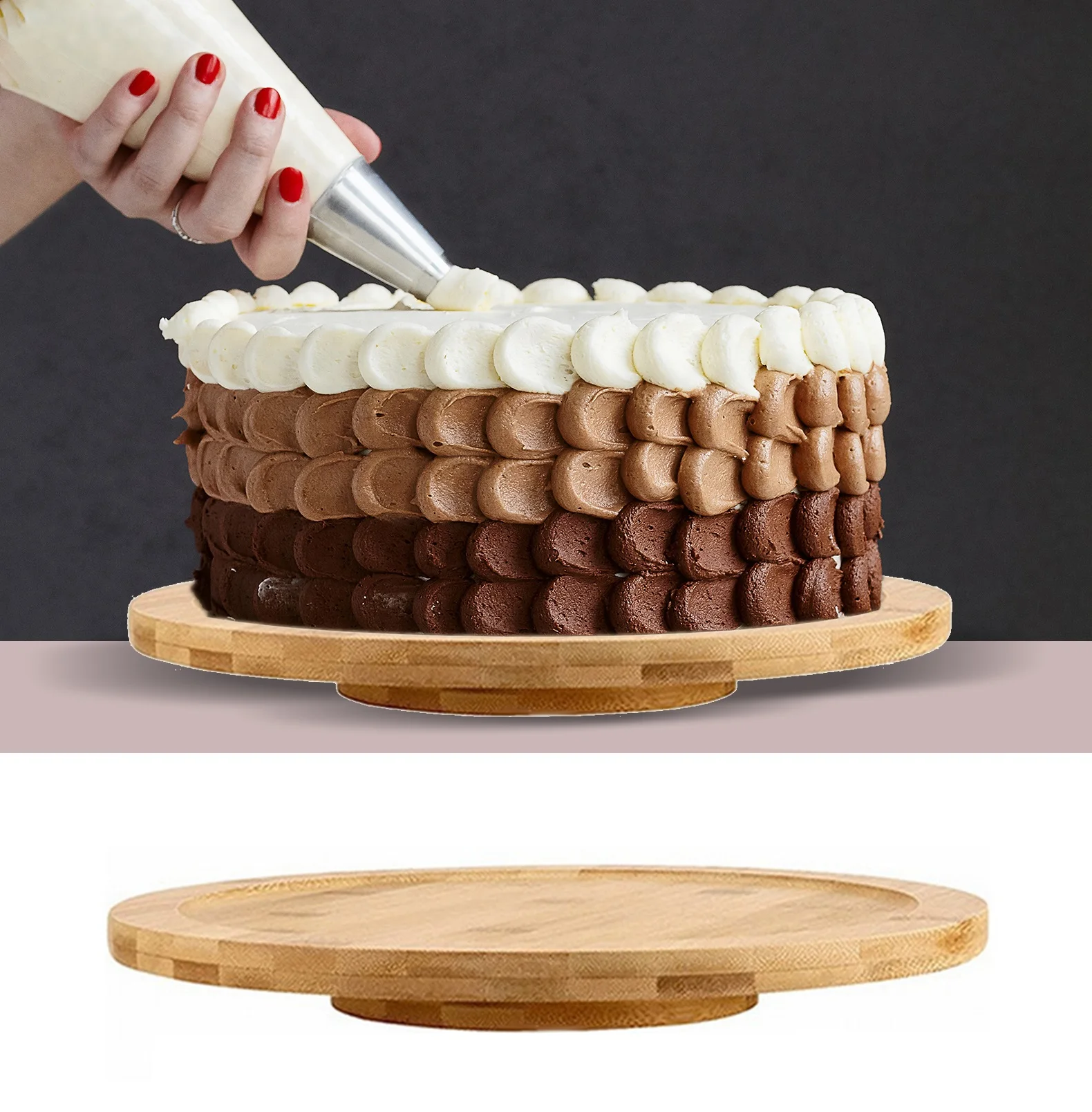 Rotating Wooden Tray Multipurpose 360 Degree Swivel Plate Serving Tray Wooden Cake Rotating Dining Plate for Kitchen Dining
Rotating Wooden Tray Multipurpose 360 Degree Swivel Plate Serving Tray Wooden Cake Rotating Dining Plate for Kitchen Dining