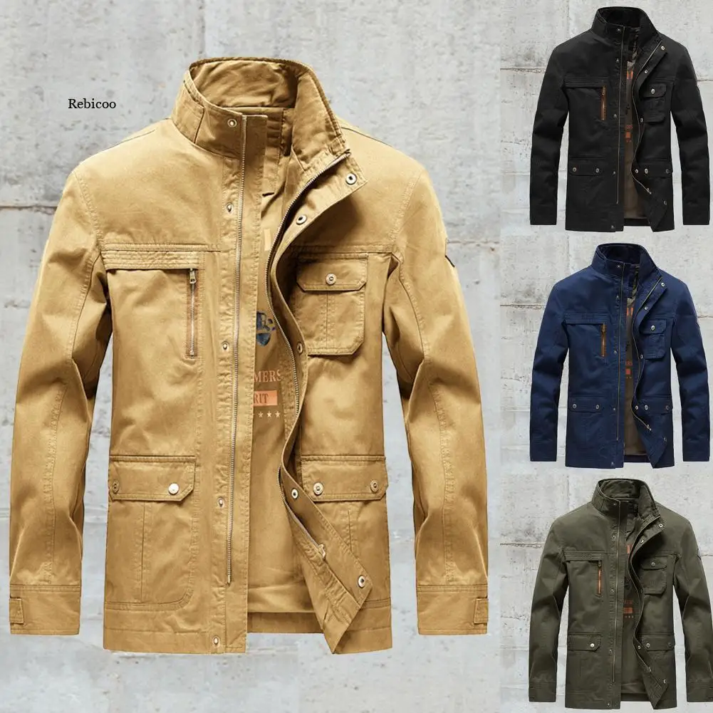 Autumn Winter Jackets Men Long Sleeve Stand Collar Zipper Jacket Coat Mens 3XL men Outerwear Sreeetwear veste homme
Autumn Winter Jackets Men Long Sleeve Stand Collar Zipper Jacket Coat Mens 3XL men Outerwear Sreeetwear veste homme
