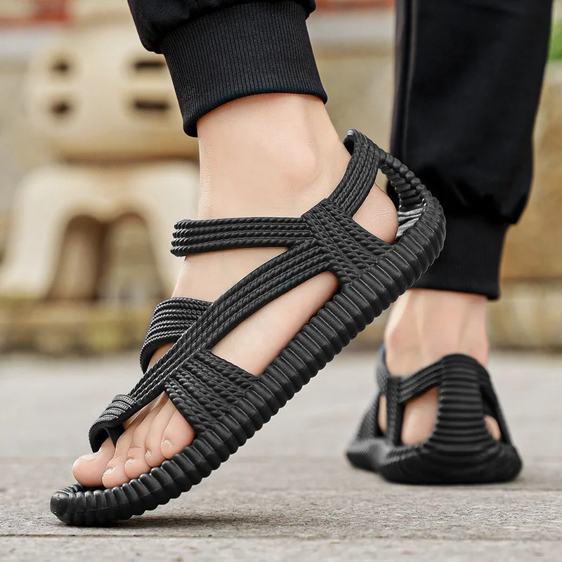 Beach sandals new retro ethnic style EVA woven shoes men's and women's toe large size
Beach sandals new retro ethnic style EVA woven shoes men's and women's toe large size