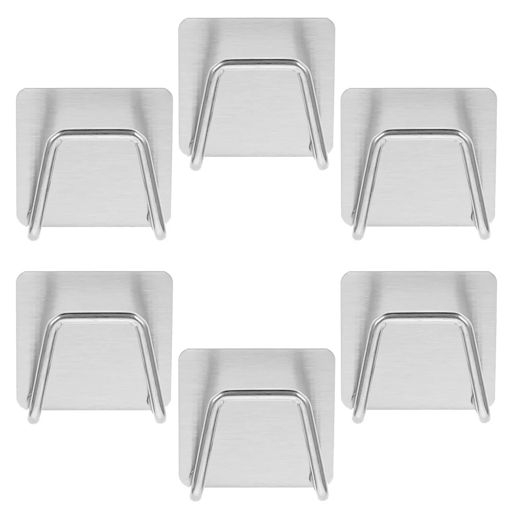 6 Pcs Stainless Steel Hook Kitchen Sponge Holder for Sink Organizer Wall Mount Wall-mounted
6 Pcs Stainless Steel Hook Kitchen Sponge Holder for Sink Organizer Wall Mount Wall-mounted