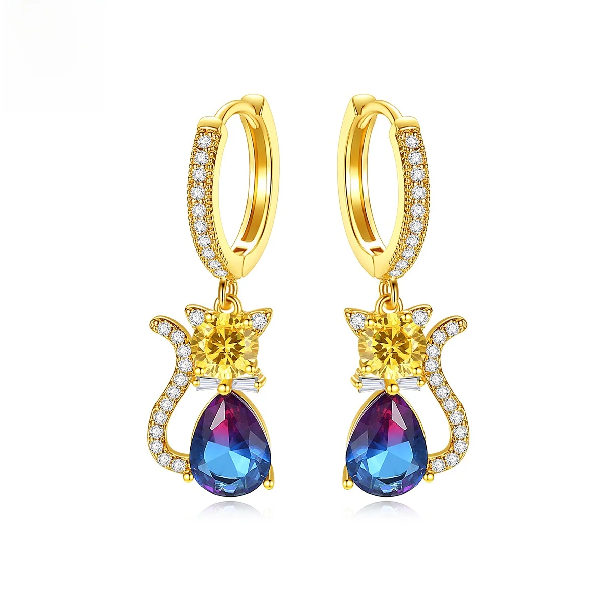 Copper Embedded Zirconite Amethyst Ear Studs Women's Fashion Jewelry Cross-Border Cute Ear Accessories Gifts
Copper Embedded Zirconite Amethyst Ear Studs Women's Fashion Jewelry Cross-Border Cute Ear Accessories Gifts
