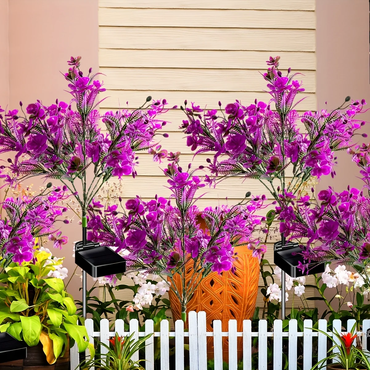 2pcs Purple Phalaenopsis Solar Garden Lights | Waterproof Outdoor Ground Insert Lights for Garden Lawn Path Festival Display 
2pcs Purple Phalaenopsis Solar Garden Lights | Waterproof Outdoor Ground Insert Lights for Garden Lawn Path Festival Display