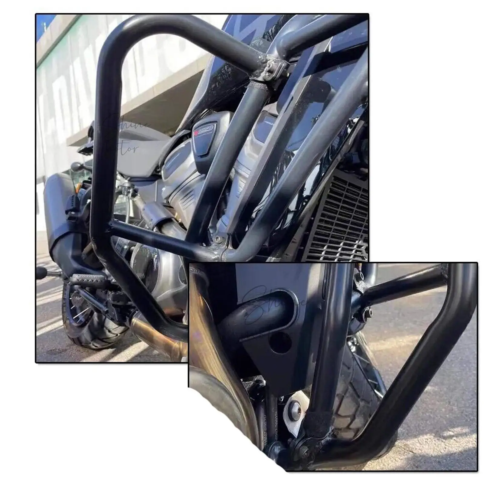 Fits For Harley Pan American 1250 RA1250 S ADV 2021-2022 Left Right Upper Engine Guard Black Highway Crash Bars 
Fits For Harley Pan American 1250 RA1250 S ADV 2021-2022 Left Right Upper Engine Guard Black Highway Crash Bars