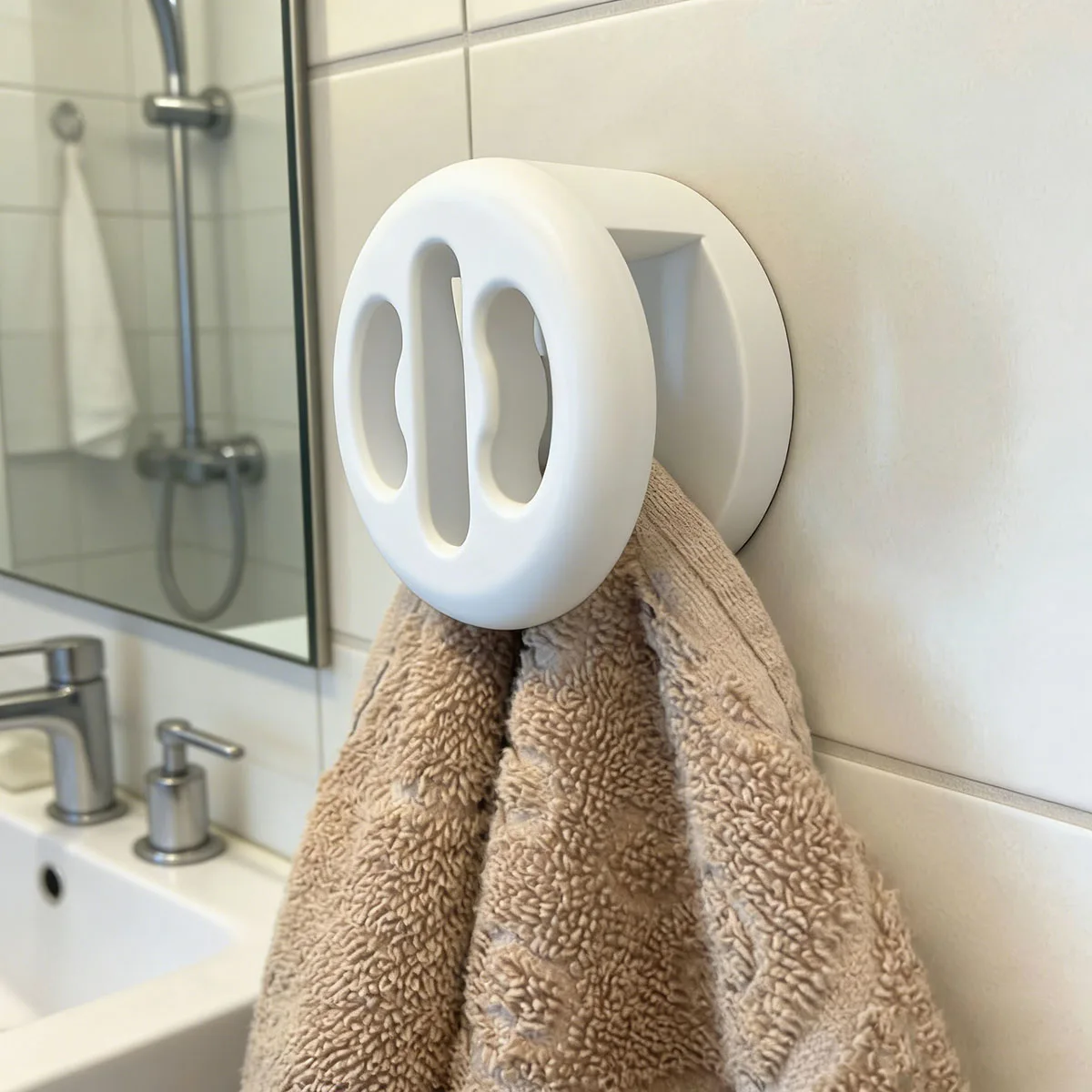 Круглая самозащелкивающаяся вешалка для одежды и полотенец для ванной комнаты из материала PLA
Круглая самозащелкивающаяся вешалка для одежды и полотенец для ванной комнаты из материала PLA