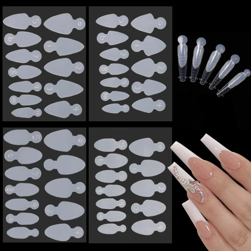 12Pcs Dual Nail Forms Mould Sticker Reusable Silicone French Manicure Stickers for Nail Mold Gel Extension Quick Building Tools
12Pcs Dual Nail Forms Mould Sticker Reusable Silicone French Manicure Stickers for Nail Mold Gel Extension Quick Building Tools