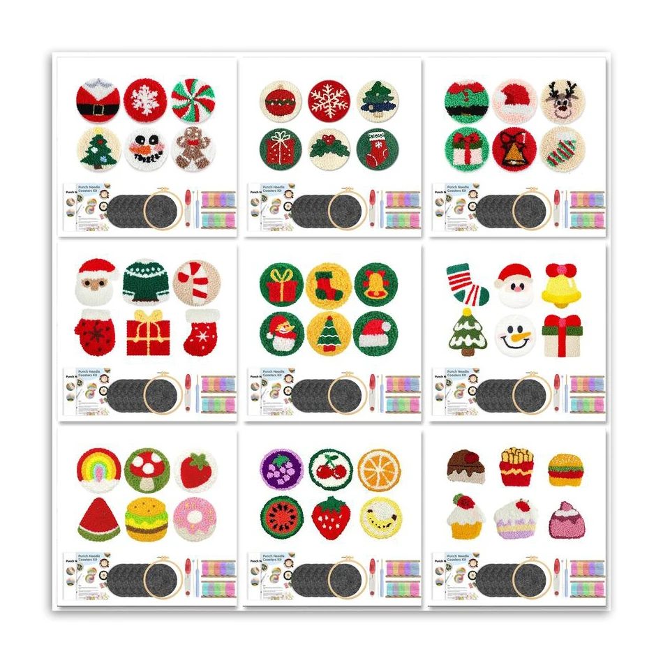 GATYZTORY 6Pcs Punch Needle Coasters Kit for Adults Funny Easy Art Punch Needle Embroidery Kit Cartoon Pattern Tufted Rug Pads
GATYZTORY 6Pcs Punch Needle Coasters Kit for Adults Funny Easy Art Punch Needle Embroidery Kit Cartoon Pattern Tufted Rug Pads
