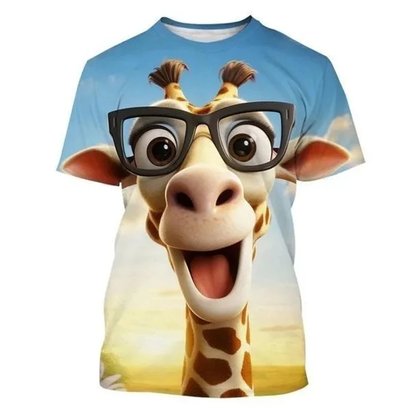 Funny Giraffe 3D Print T-shirt Cartoon Animal Pattern Short Sleeve Casual O-neck Loose Tops Men's And Women's T Shirt Summer Tee
Funny Giraffe 3D Print T-shirt Cartoon Animal Pattern Short Sleeve Casual O-neck Loose Tops Men's And Women's T Shirt Summer Tee
