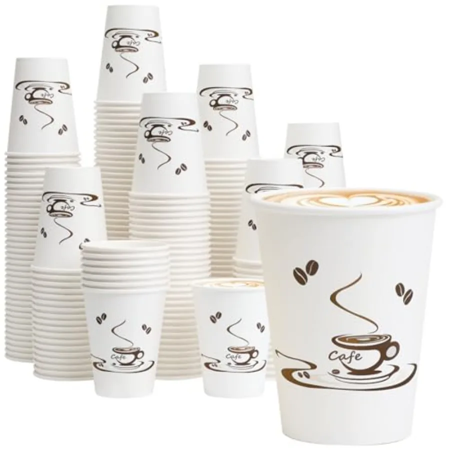 Coffee Cups 12 oz 500 Pack Disposable Paper Cups for Hot or Cold Drinks Insulated Leakproof Cup for Cafe Office hotel and Home
Coffee Cups 12 oz 500 Pack Disposable Paper Cups for Hot or Cold Drinks Insulated Leakproof Cup for Cafe Office hotel and Home