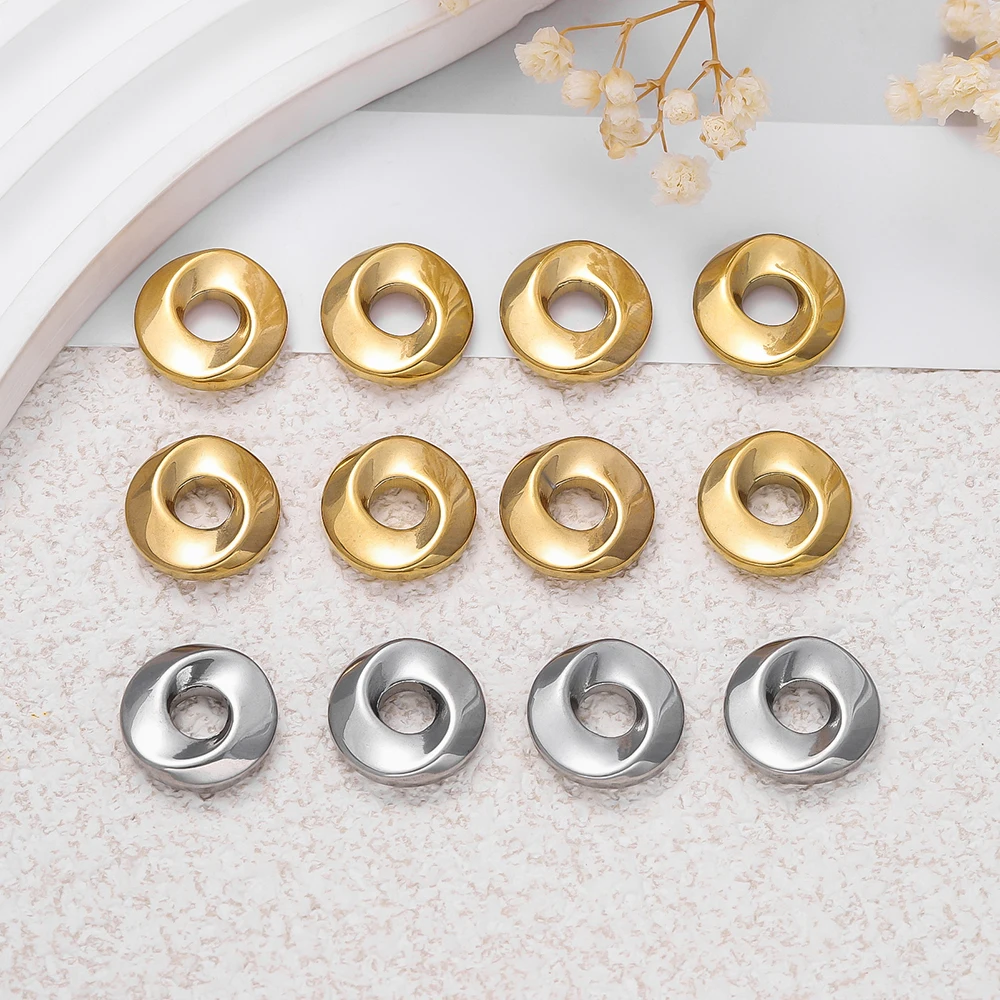 5Piece/Pack 16mm Stainless Steel Big Hole Round Shape Spacer Beads for DIY Necklace Bracelets Jewelry Making Accessories 
5Piece/Pack 16mm Stainless Steel Big Hole Round Shape Spacer Beads for DIY Necklace Bracelets Jewelry Making Accessories