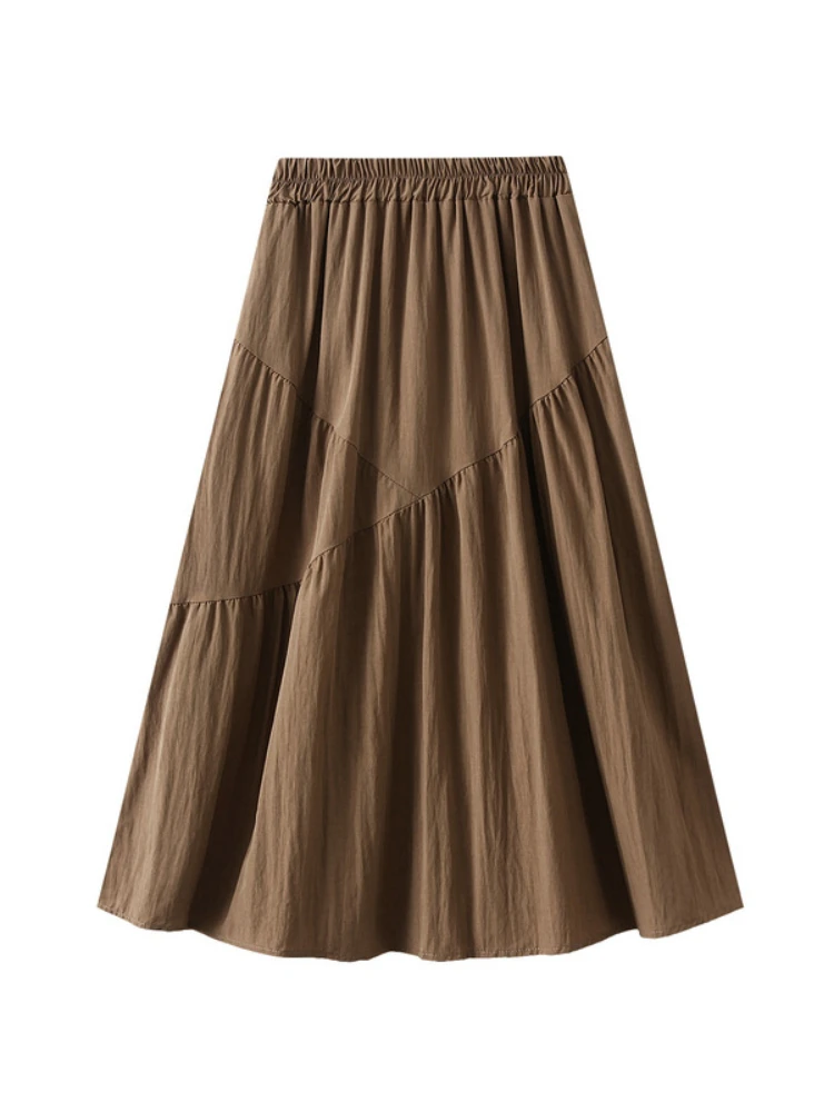 2024 New Casual Elegant Women Elastic Waist Pleated Skirt Fashion Summer Japanese Korean High Waist Slim A-line Mid Length Skirt
2024 New Casual Elegant Women Elastic Waist Pleated Skirt Fashion Summer Japanese Korean High Waist Slim A-line Mid Length Skirt